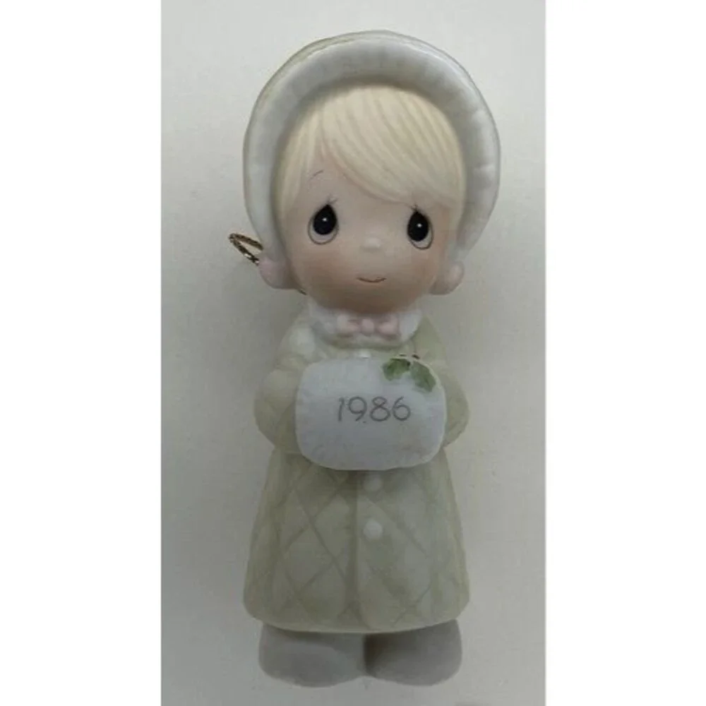VTG 86s NWB Precious Moments Christmas Ornament Wishing You A Cozy Christmas 3